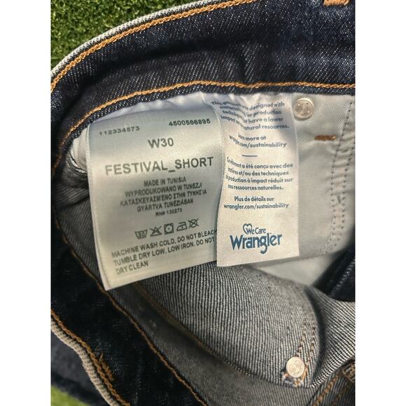 Wrangler Festival Shorts High Rise Women's Size 30 Denim Jean Mid Acid Wash - Picture 6 of 6